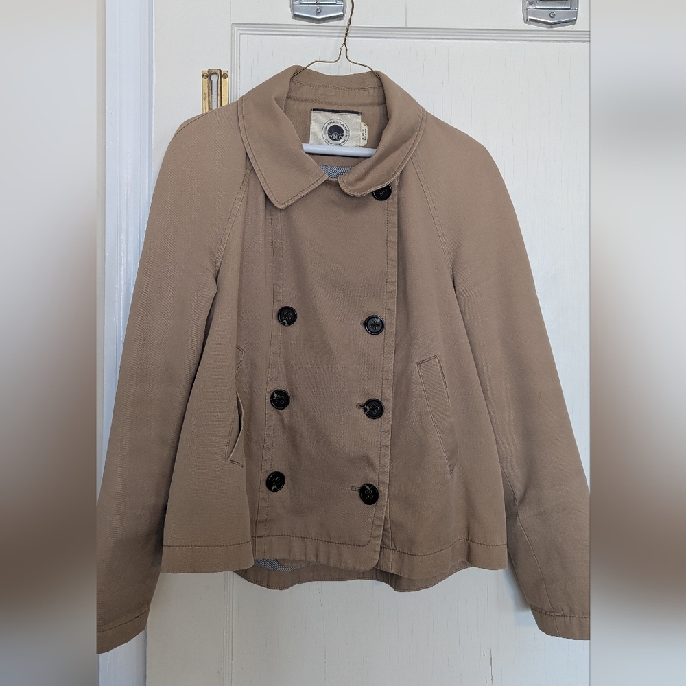 Anthropologie Daughters of the Liberation Colchester Cropped Trench Coat